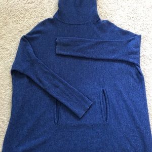 Garnet Hill Cashmere blend oversized turtleneck